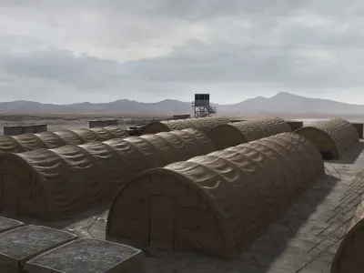 Military Camp Elements 3D model