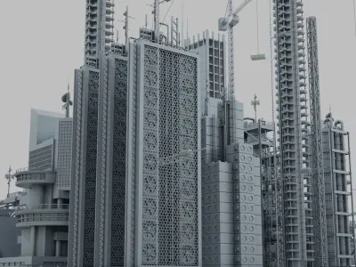 Sci-Fi Industrial Base 3D model