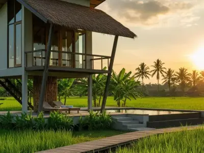 Tropical Stilt Cabin with Pool - Home at Weekend - Tiny Home 3D model