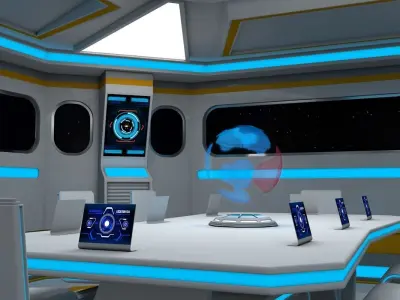 Sci Fi Meeting Room 3D model