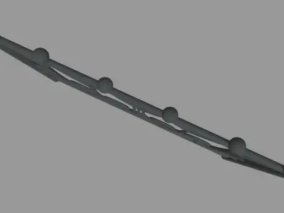 Fence 012 Low-poly 3D model