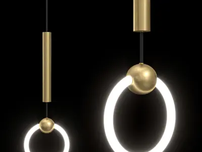 Simplicity Gold Ceiling Lights 3D model