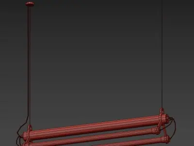Tubes Suspension Light 3D model