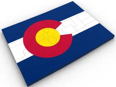 Colorado Political Map 3D model