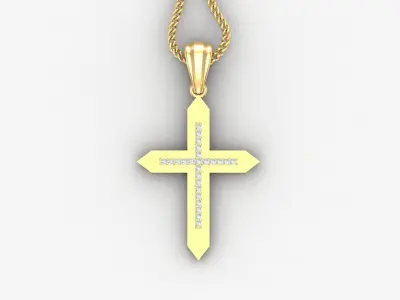 Cross Light Gold 4CP011 3DM STL 3D print model