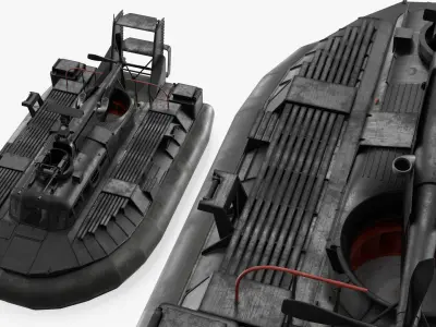  Stealth Air Cushion Combat Vehicle With Radar Black 