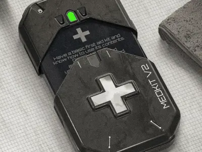 Sci-fi Med-Kit V2 PBR Low-poly 3D model