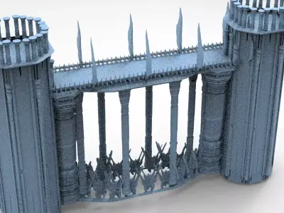 Elden Celtic Ring Bridge Towers 2 3D model