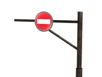 Wooden Barrier Low Poly Low-poly 3D model