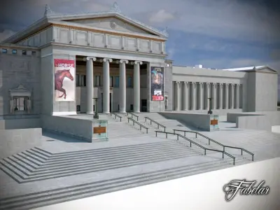 Building 07 Field Museum Low-poly 3D model