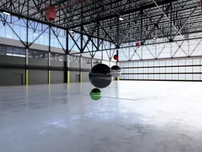 HDRI v2 - Airplane Hangar Interior 12 Texture