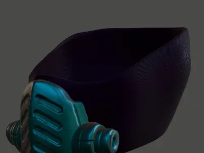 Gas mask helmet 3d model scifi Low-poly  Low-poly 3D model 457