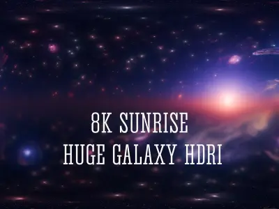 Pack 16 Galactic and starry HDRIs Low-poly 3D model