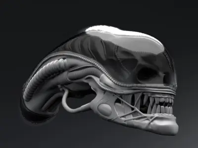 Xenomorph Head Scale model  3D print model