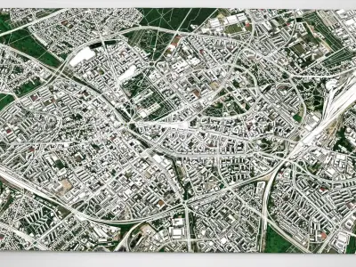 Cityscape Bialystok Poland 3D model