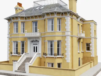 Building Facade 002 Preston VIlla 3D model