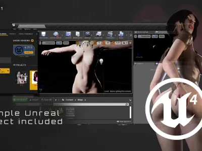 Female 01 Low-poly 3D model