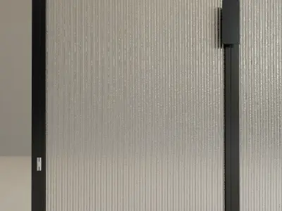 Glass partition door 100 Low-poly 3D model