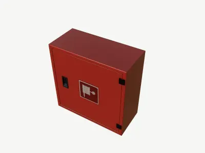 Hose reel box PBR Low-poly 3D model