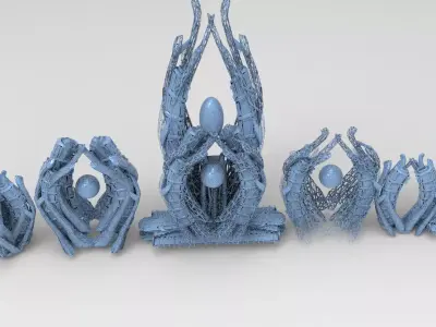 Sci fi eclipse monolith Tower collection  3D model