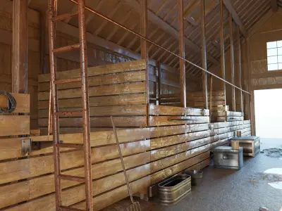 Barn Interior  3D model