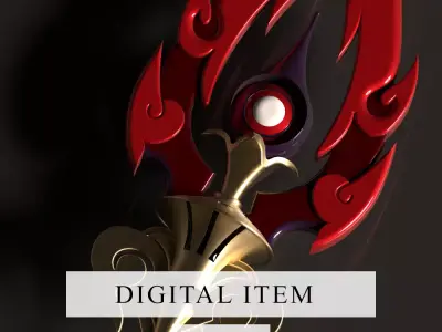 Genshin Impact - Staff of Homa - 3d file stl 3D print model