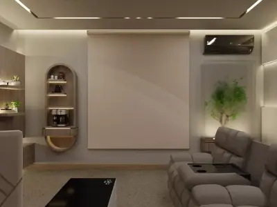Minimalist Home Office - Design 3D model
