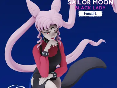 Sailor moon - Black Lady figure 3D print model