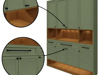 Parametric Entryway Closet and Shoe Rack Revit Family 3D model