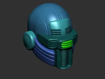 helmet high poly sculpt 3d printable ver 7 3D model 3D model