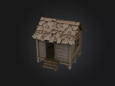 Old House Low-poly 3D model 4