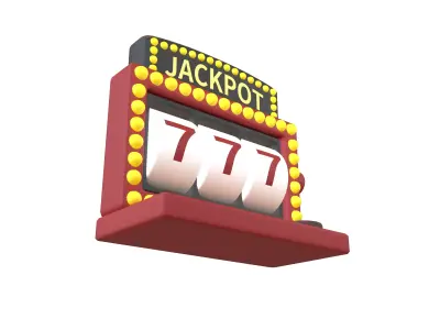 Cartoon Slot Machine v1 001 Low-poly 3D model