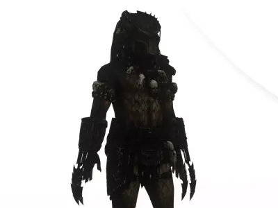 Predator Wolf Highly Detailed Rigged 3D Model Low-poly 3D model