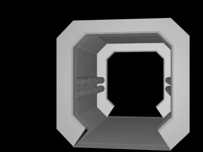 SERVICE open door in spaceship Free low-poly 3D model