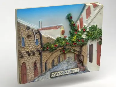 Rhodes Greece Magnet Souvenir 3D print model