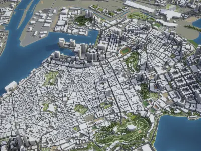 Zhuhai Low-poly 3D model