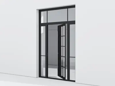 Aluminium door 219 3D model