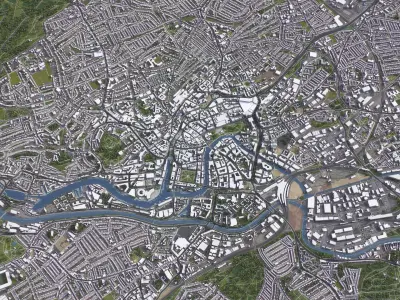 Bristol - 3D City Model Low-poly 3D model