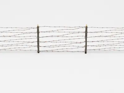 Barb Wire Obstacle 3D model