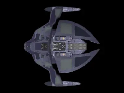 Star Trek JemHadar Fighter Starship Low-poly 3D model