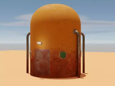 Mars module Low-poly 3D model