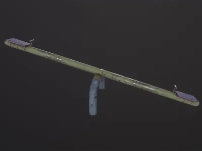 Soviet Oldschool Teeter 3D Model Low-poly 3D model