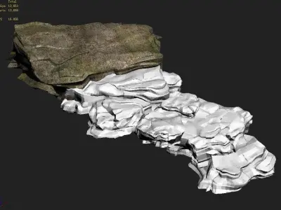 Huangguoshu Falls - stone steps 02 3D model
