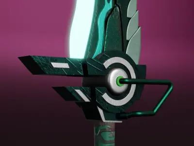 Sci fi magical sword 3D model