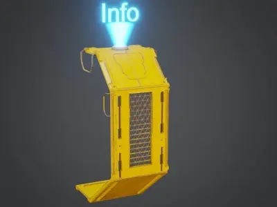 Sci Fi Deck Low-poly 3D model