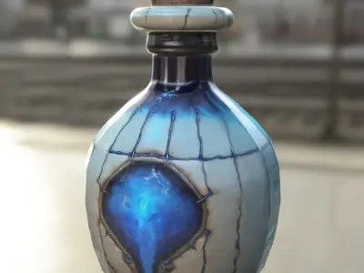 Arcane Core Vial  Magical Energy Bottle 3D model