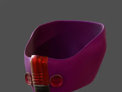 Gas mask helmet 3d model scifi Low-poly  Low-poly 3D model