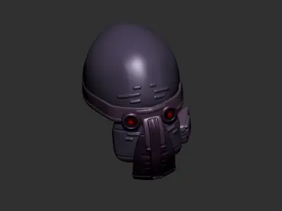 helmet high poly sculpt 3d printable  3D model 145