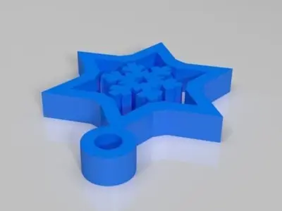 Snowflake pendant 3D print model