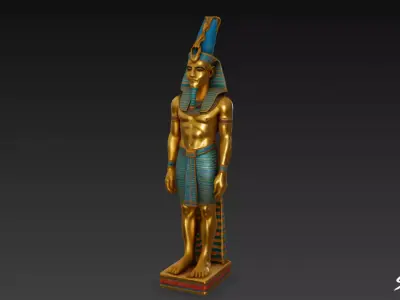 Osiris Statue Low-poly 3D model